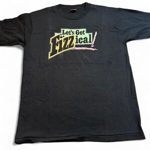 Vintage let's get‎ "fizzical" black punk grunge tshirt size XL
